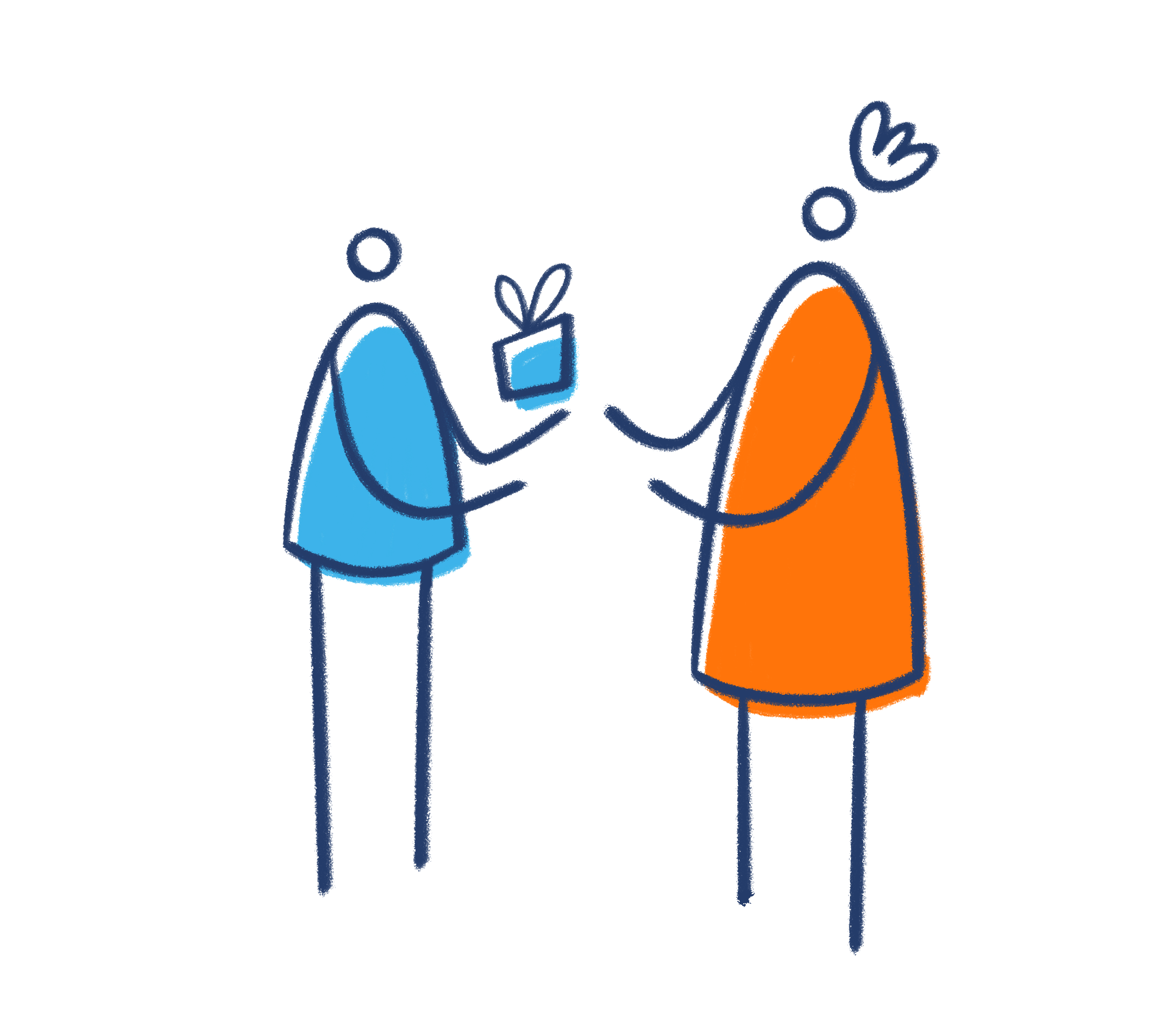 Ilustración de unas manos entregando el relevo